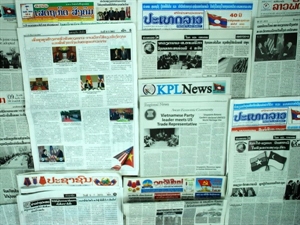 Lao newspapers cover Party leader’s visit to US